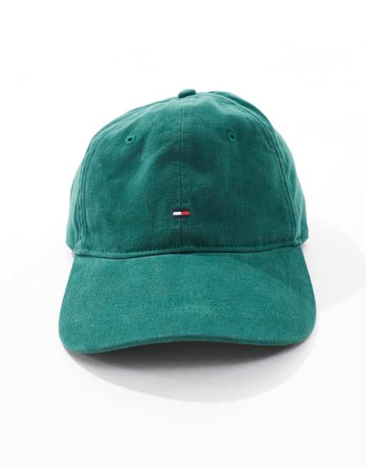 Tommy Hilfiger - Cappellino color verde bosco con logo della bandiera, 3 di 4