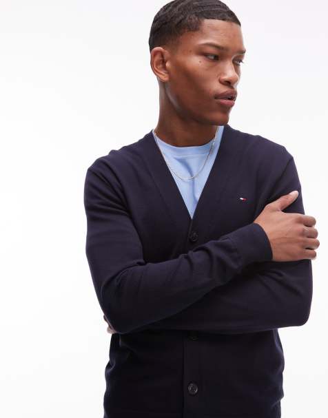 Tommy Hilfiger - Cardigan in maglia blu navy - view 1
