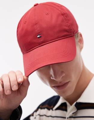 Tommy Hilfiger - Casquette à logo drapeau - Rouge