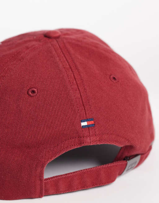 Tommy Hilfiger - Casquette avec écusson logo en coton - Rouge délavé, 2 de 3