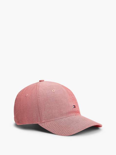 Tommy Hilfiger - Casquette de baseball en chambray à logo drapeau brodé - Rose - view 1
