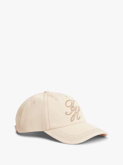 Tommy Hilfiger - Casquette de baseball en denim avec logo brodé - Beige - view 1
