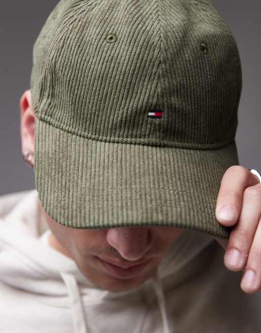 Tommy Hilfiger - Casquette en velours côtelé avec logo drapeau - Vert, 2 de 3