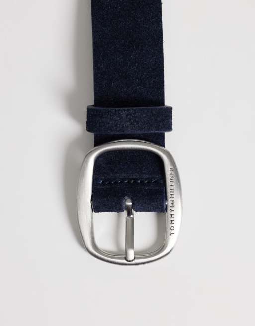 Tommy Hilfiger - Casual suède riem in marineblauw, 3 van 3