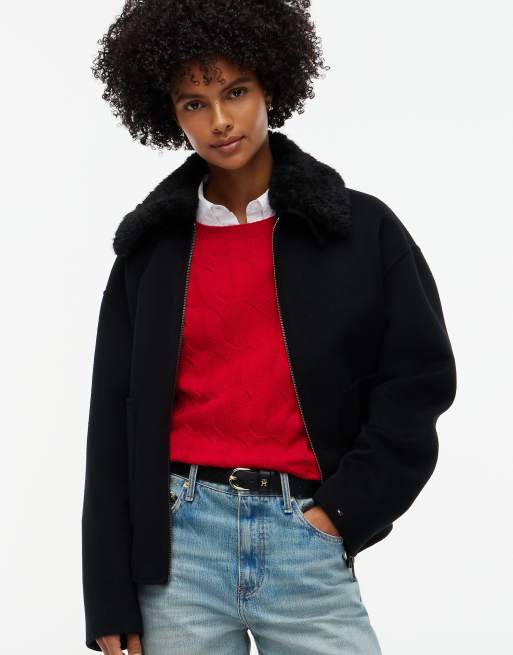 Tommy Hilfiger ceinture en cuir à monogramme TH embossé noire, 5 de 5