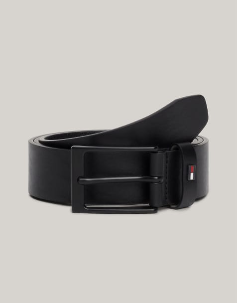 Tommy Hilfiger - Ceinture en cuir avec boucle ton sur ton - Noir - view 1