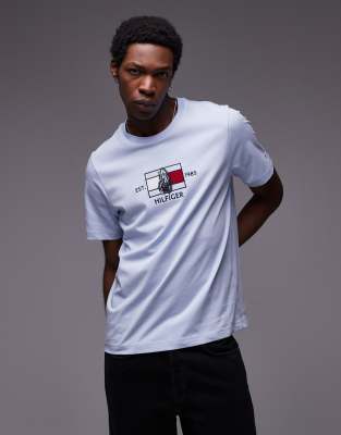 Tommy Hilfiger Center Flag T-shirt In Blue