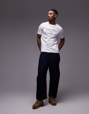 Shop Tommy Hilfiger Center Stack Linear Logo T-shirt