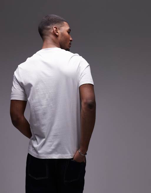 Tommy Hilfiger center stack linear logo t-shirt in white
