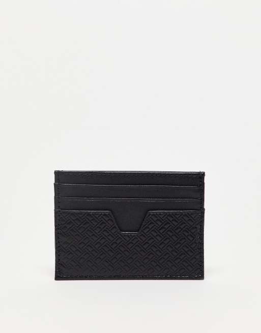 Saint Laurent Debossed Logo Cardholder in Beige