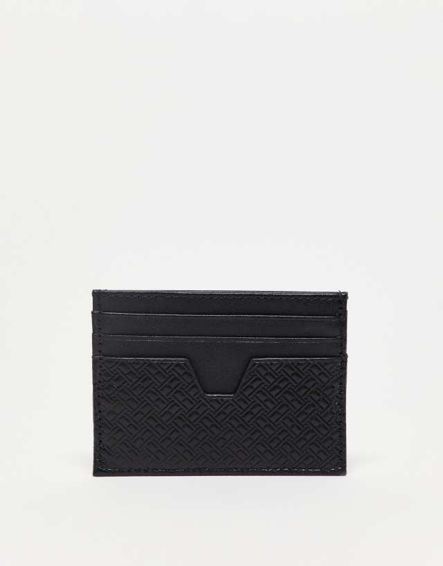 Tommy Hilfiger central logo cardholder in black