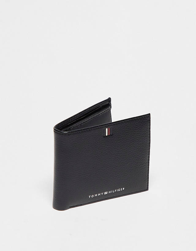 Tommy Hilfiger - central logo cc and coin wallet in black