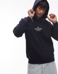 [Tommy Hilfiger] Tommy Hilfiger central logo hoodie in navy M Desert Sky