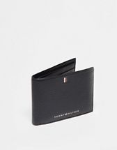 Tommy Hilfiger central logo CC and coin wallet in black | ASOS