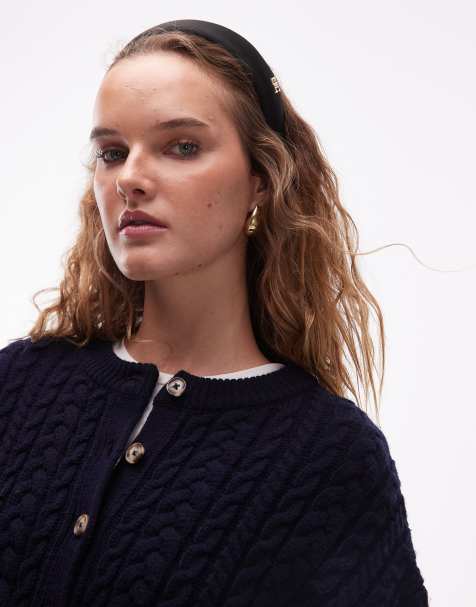 Tommy Hilfiger - Cerchietto imbottito nero con logo in metallo - view 1