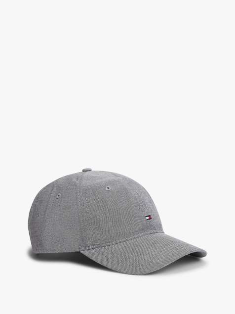 Tommy Hilfiger – Chambray-Baseballkappe in Grau mit Hilfiger-Flag-Stickerei - view 1