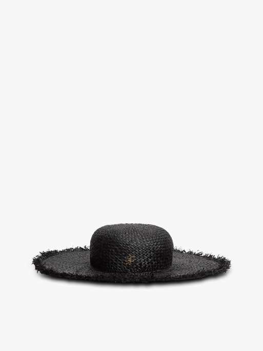 Tommy Hilfiger - Chapeau de paille tissé avec plaque à logo - Noir, 2 de 3