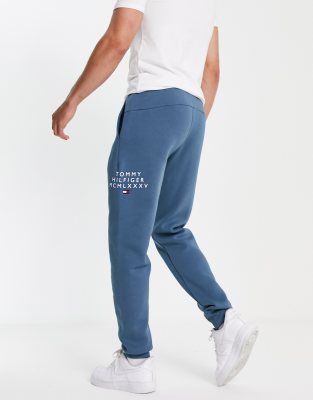 Tommy Hilfiger charcoal blue trackies - ASOS Price Checker