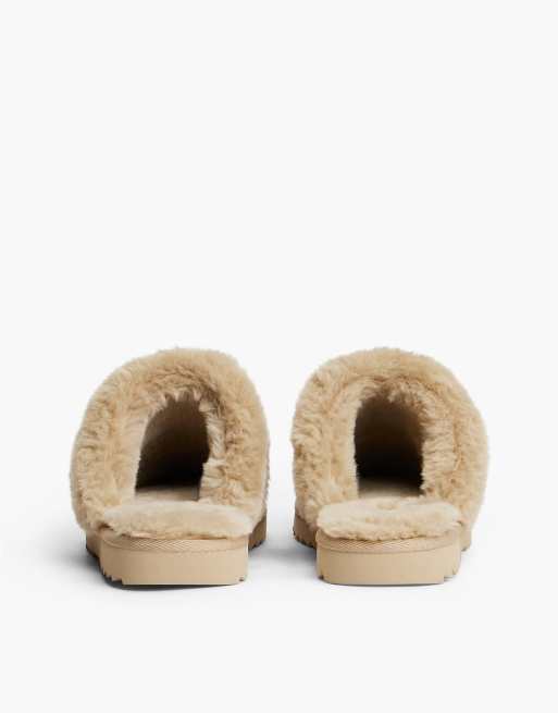 Tommy Hilfiger chaussons en cuir à imitation peau de mouton dentelés couleur raifort, 4 de 7