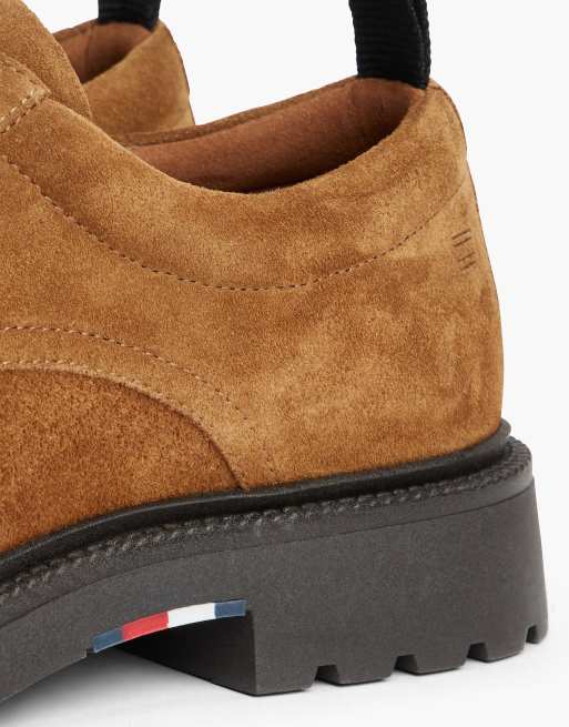 Tommy Hilfiger chaussures derby à lacets en daim marron, 6 de 7
