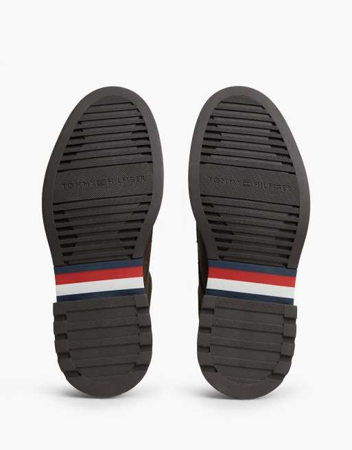 Tommy Hilfiger chaussures derby à lacets en daim vert olive, 5 de 7