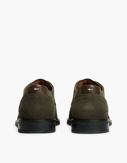 Tommy Hilfiger - Chaussures derby en daim - Vert olive, 4 de 7