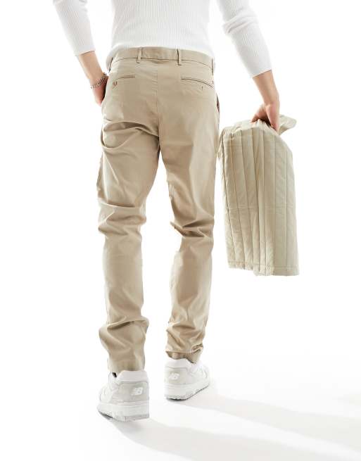 Tommy Hilfiger - Chelsea - Essential chino's van keperstof in beige, 2 van 5