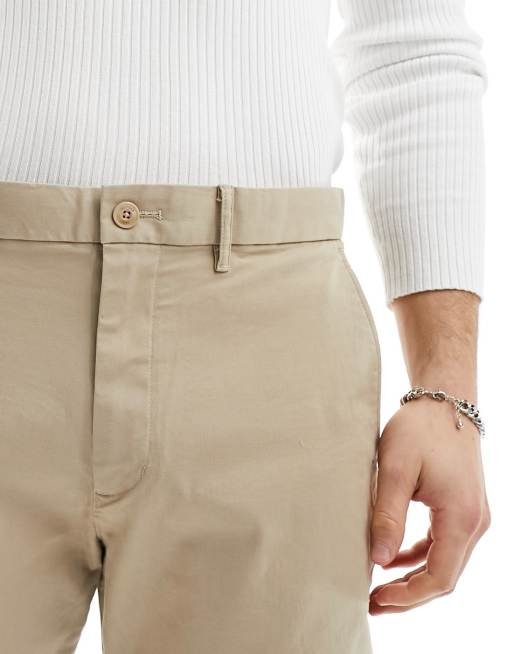 Tommy Hilfiger - Chelsea - Essential chino's van keperstof in beige, 5 van 5