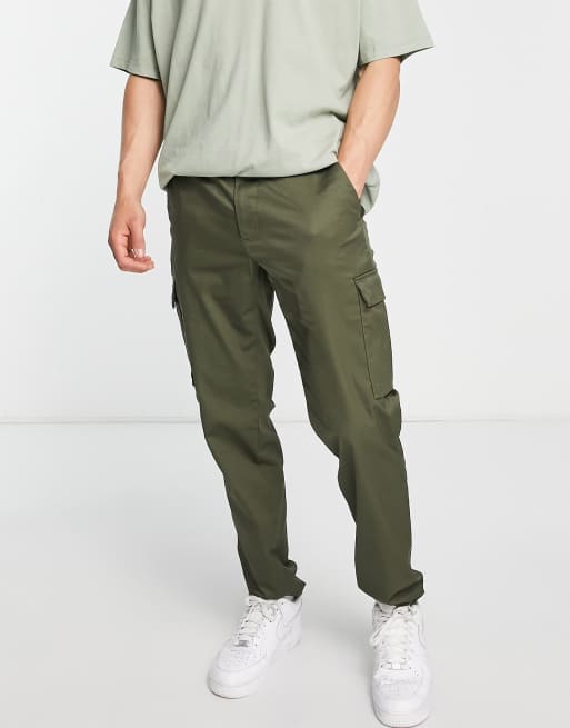 Tommy Hilfiger - Chelsea - Kakigrønne cargobukser i tech-twill