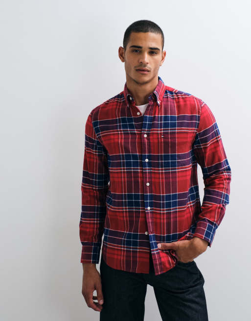 Tommy Hilfiger - Chemise en flanelle à carreaux - Rouge, 5 de 5