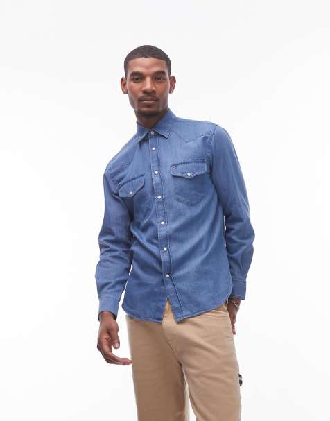 Tommy Hilfiger - Chemise en jean légère style western coupe classique - Bleu - view 1