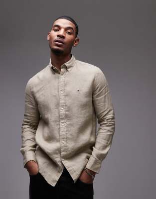 Tommy Hilfiger - Chemise en lin - Beige-Neutre