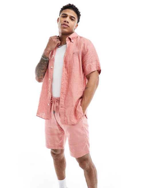 Tommy Hilfiger - Chemise en lin - Saumon