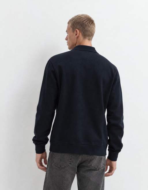 Tommy Hilfiger chemise en popeline à manches longues à carreaux bleu marine, 8 de 9