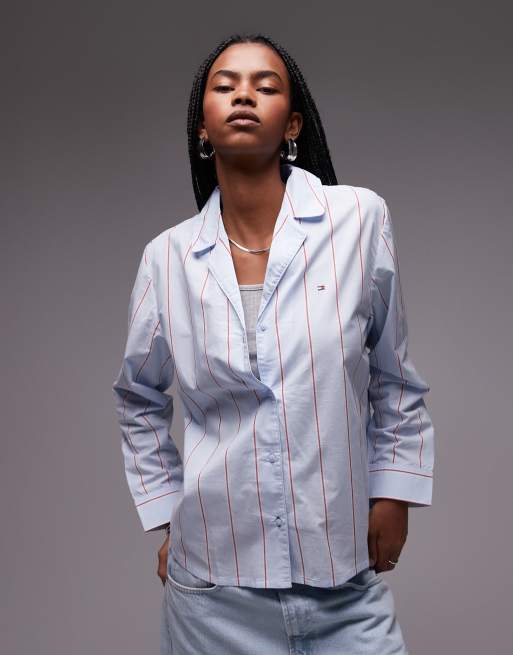 Tommy Hilfiger - Chemise en popeline à manches longues - Multicolore