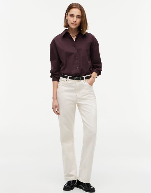 Tommy Hilfiger chemise en popeline coupe décontractée à double poignet couleur chocolat, 2 de 6