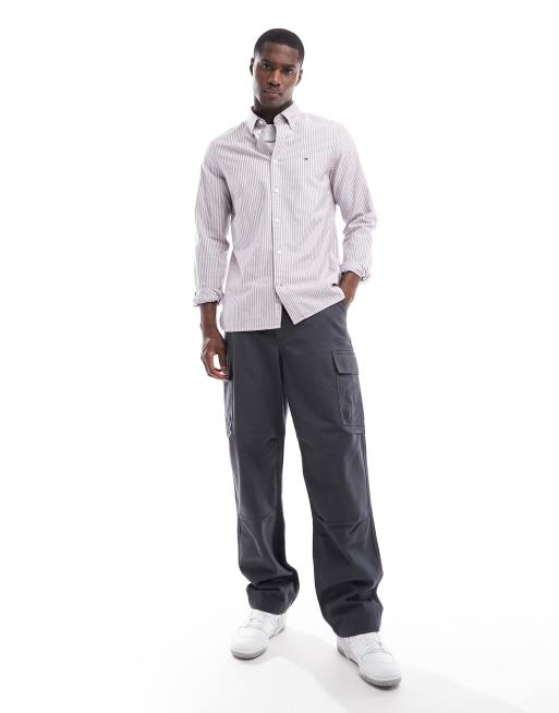 Tommy Hilfiger - Chemise Oxford à fines rayures - Bleu marine, 2 de 4