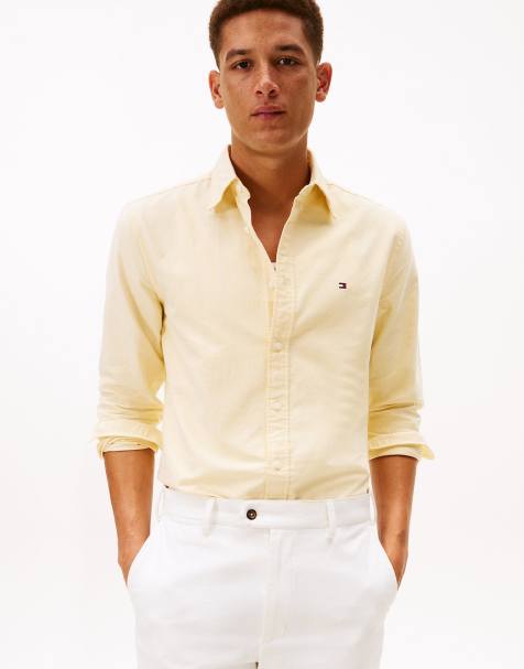 Tommy Hilfiger - Chemise Oxford boutonnée coupe classique - Jaune pâle - view 1