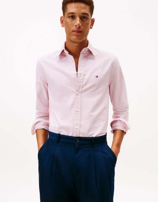 Tommy Hilfiger - Chemise Oxford classique à rayures - Rose