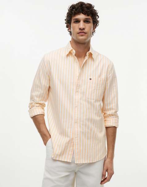 Tommy Hilfiger - Chemise Oxford coupe classique à rayures - Orange - view 1