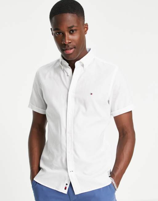 Tommy Hilfiger Chemise Oxford de voyage coupe slim avec manches