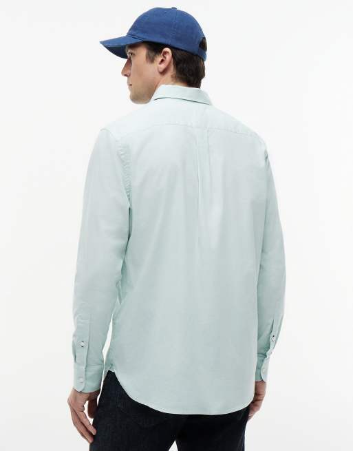 Tommy Hilfiger - Chemise Oxford légère boutonnée coupe slim - Vert clair, 4 de 5