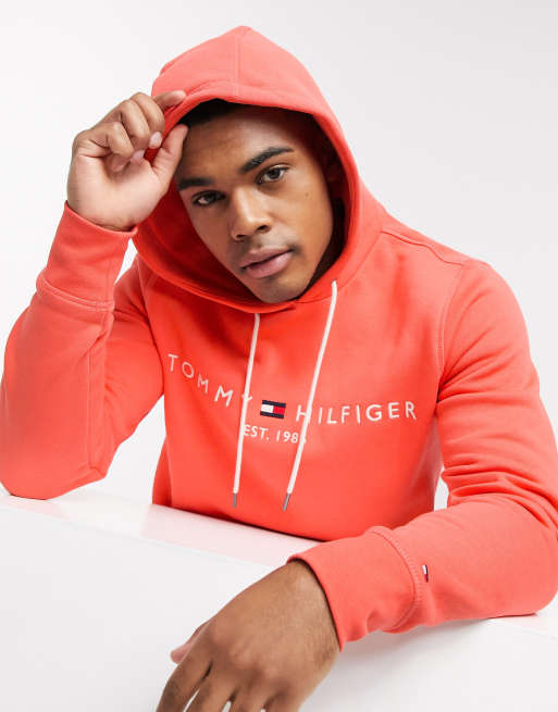 Tommy hilfiger red on sale hoodie with flags