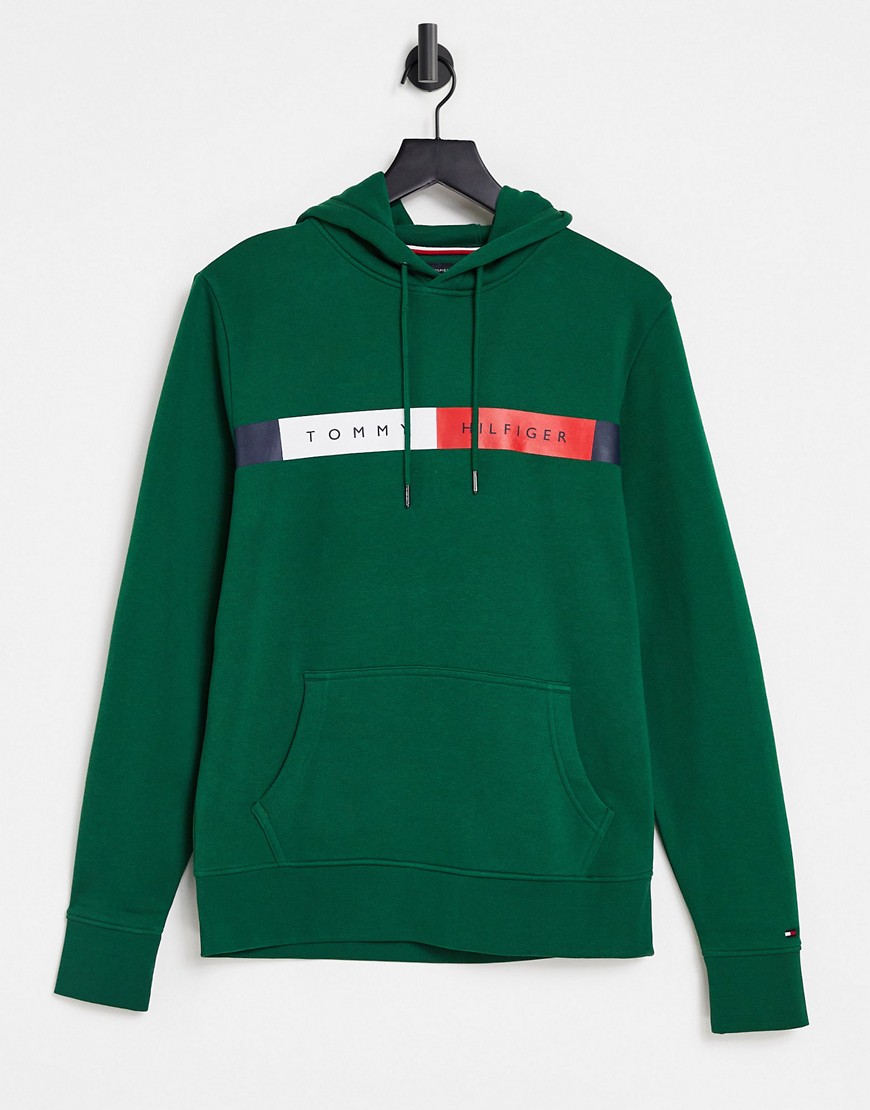 Tommy Hilfiger chest icon logo hoodie in green