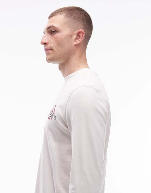 Tommy Hilfiger chest racing logo long sleeve t-shirt in white, 4 of 5