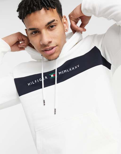 Tommy hilfiger online stripe logo hoodie