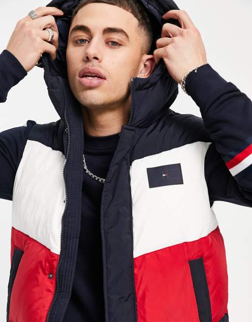 Tommy Hilfiger chevron color block jacket