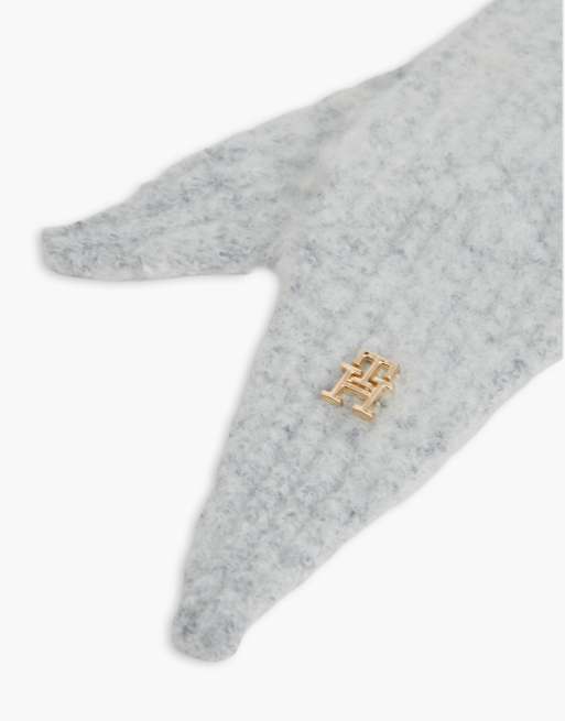 Tommy Hilfiger Chic knitted hood with alpaca in light grey, 3 of 4