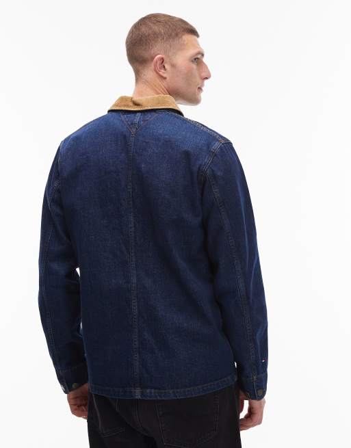 Tommy Hilfiger - Chore - Jack met contrasterende kraag in indigo, 3 van 5