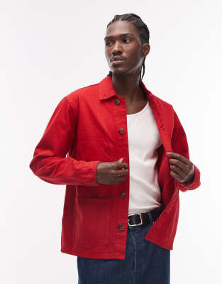 Tommy Hilfiger Chore Jacket In Red